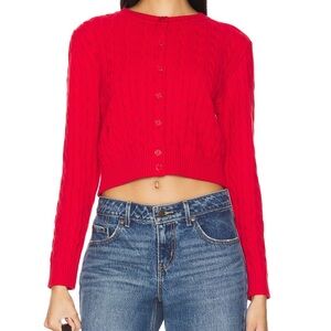 Dudley Cable Knit Cardigan in Heartstrings